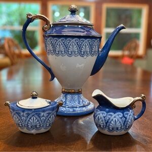 Vintage Bombay Blue and White Serveware Set